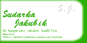 sudarka jakubik business card